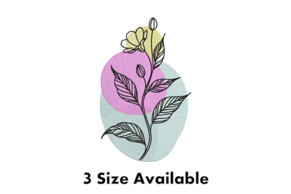 Abstract Floral Line Embroidery File