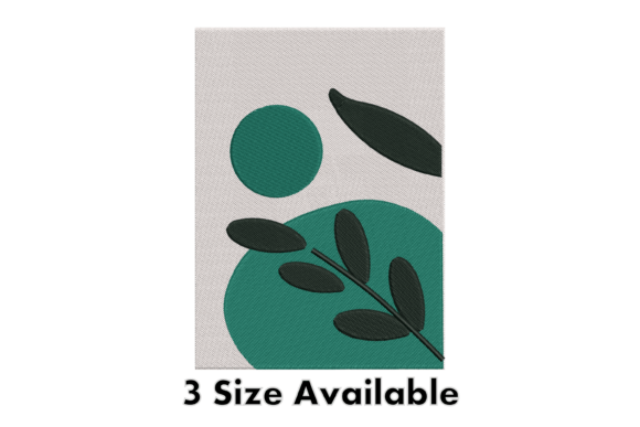 Abstract Leaf Modern Embroidery Art