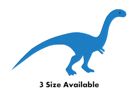 Blue Dinosaur Embroidery Design File
