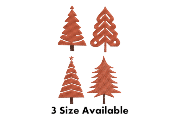 Christmas Tree Embroidery Design Set