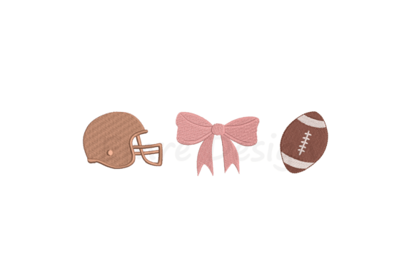 Coquette Fall Football Embroidery