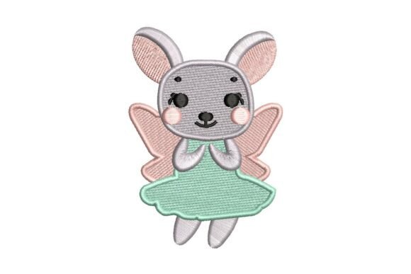 Fairy Bunny Embroidery Design