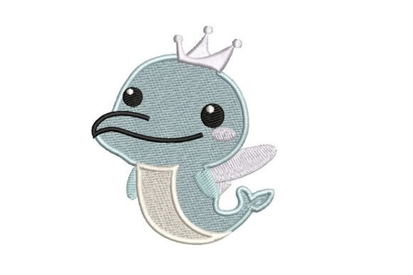 Fairy Dolphin Embroidery Design
