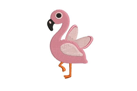 Fairy Flamingo Embroidery Design