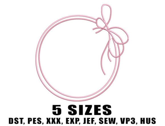 Girly Frame Border Embroidery Design