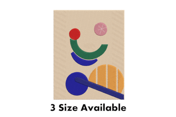 Modern Abstract Shapes Embroidery
