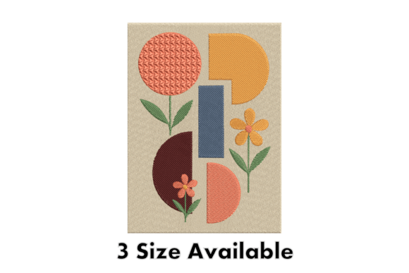 Modern Floral Geometric Embroidery