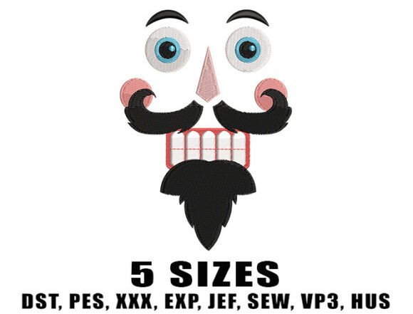Nutcracker Bearded Embroidery Design