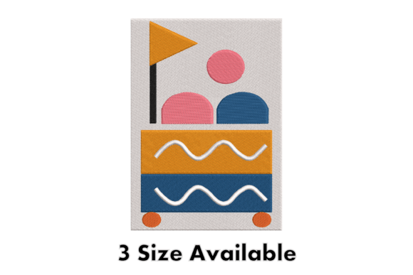 Playful Abstract Embroidery Design