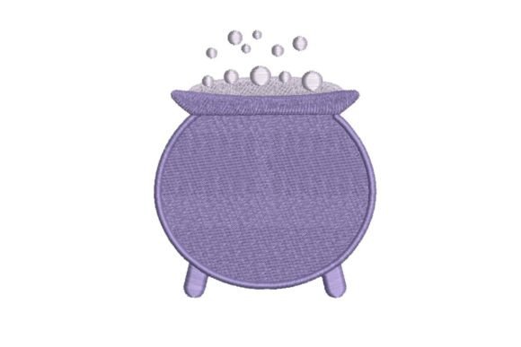 Purple Cauldron Embroidery Design