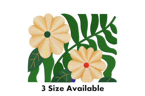 Tropical Floral Embroidery Design